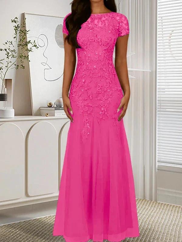 Dark Navy Mermaid Scoop Sequins Tulle Dress - Image 22