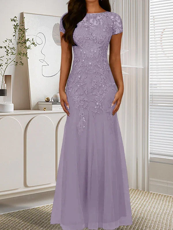 Dark Navy Mermaid Scoop Sequins Tulle Dress - Image 26
