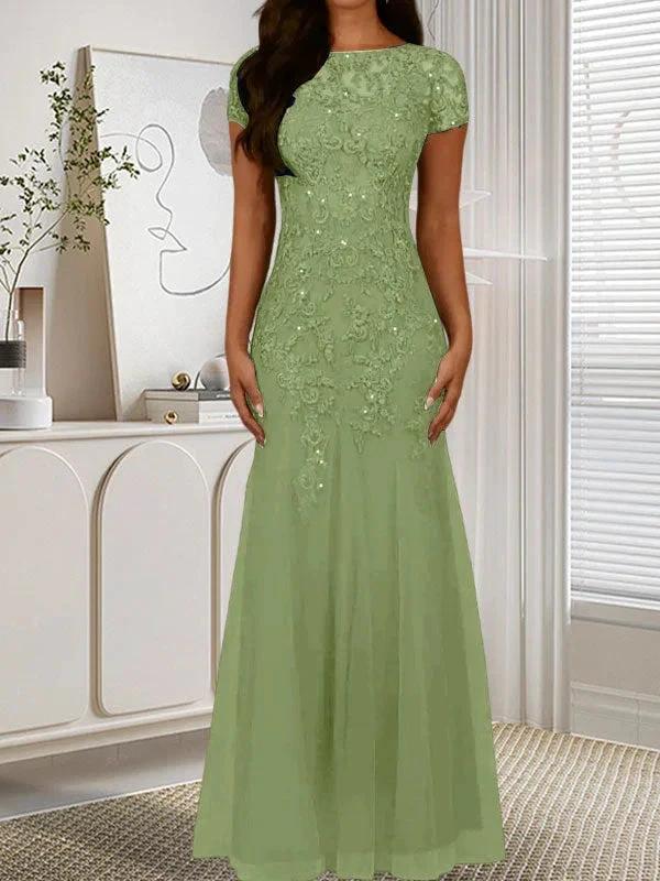 Dark Navy Mermaid Scoop Sequins Tulle Dress - Image 39
