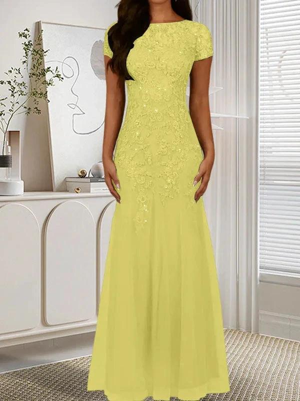 Dark Navy Mermaid Scoop Sequins Tulle Dress - Image 46