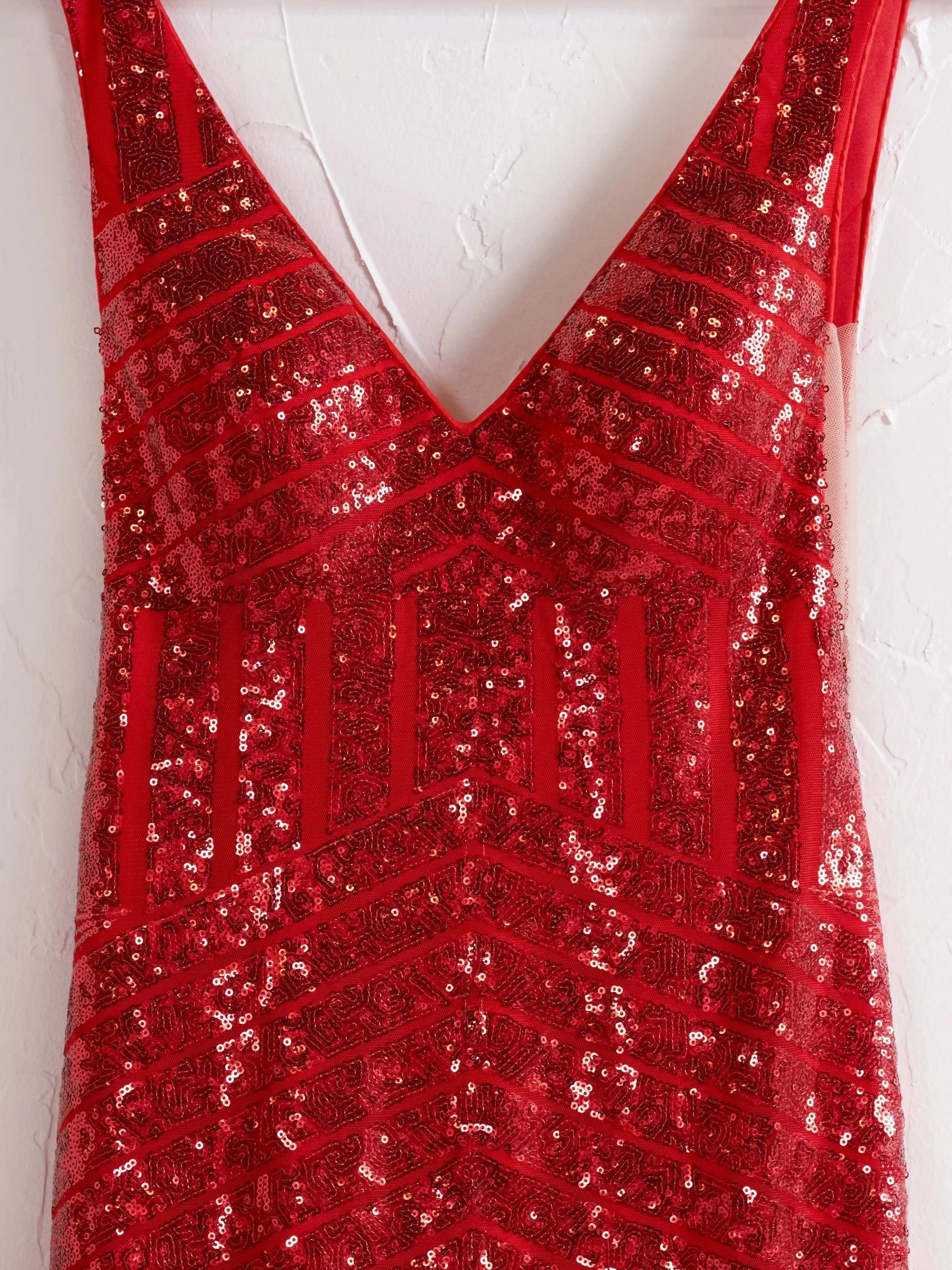 Nina |Deep V Neck Pink Sequins Mermaid Long Prom Dress - Image 25