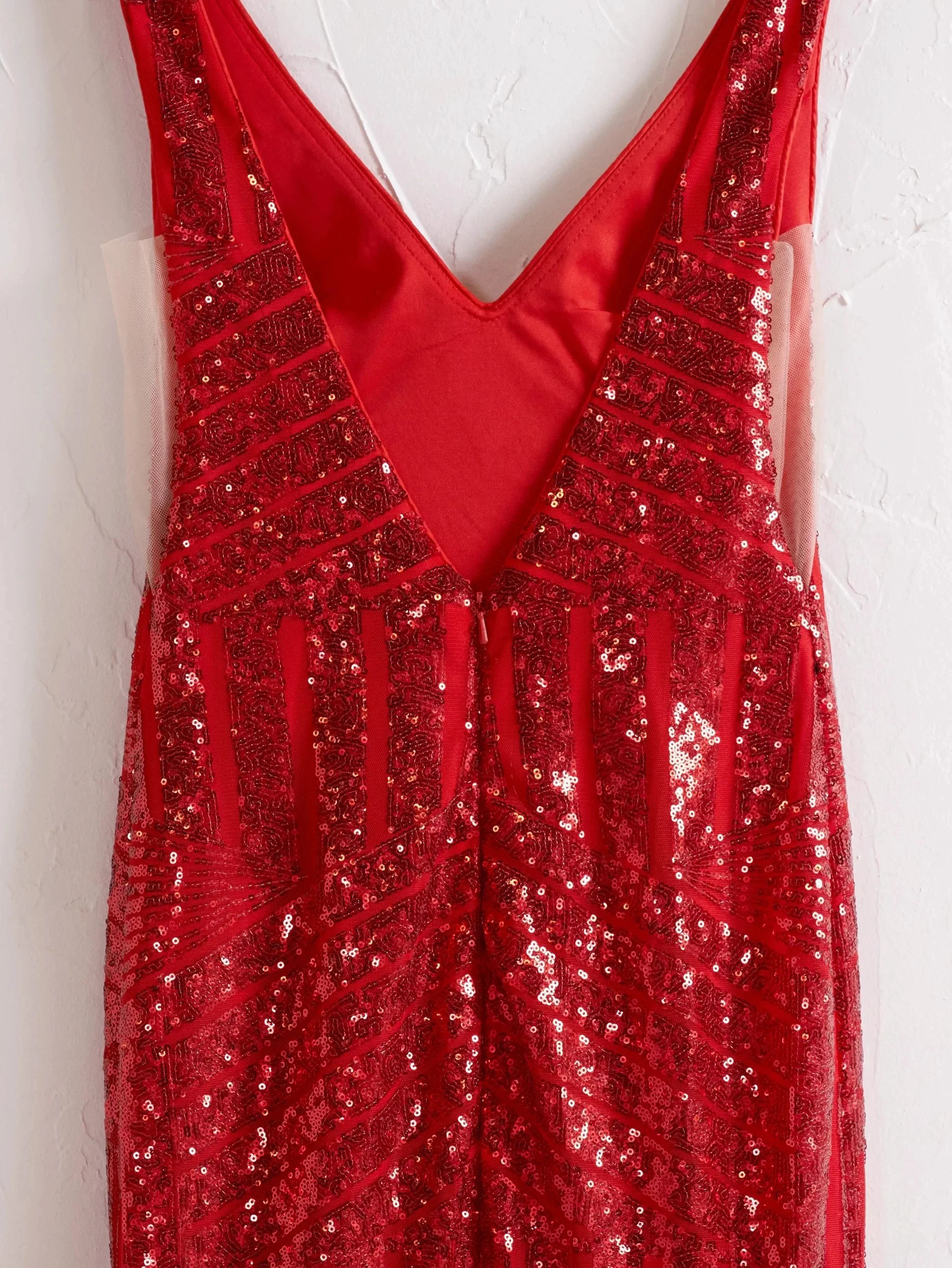 Nina |Deep V Neck Pink Sequins Mermaid Long Prom Dress - Image 26