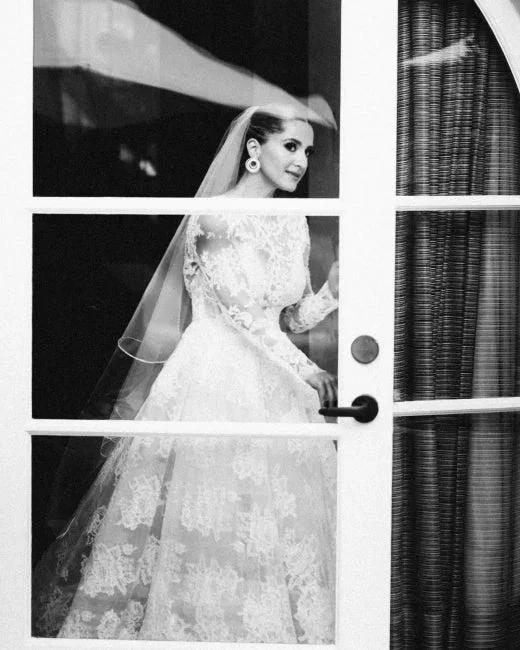 Designer A-line Long Sleeves Backless Wedding dresses with Lace - Image 5