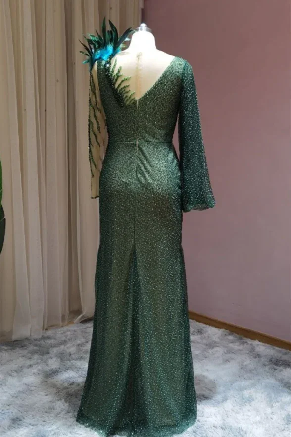 Designer evening dresses long with sleeves - Image 4