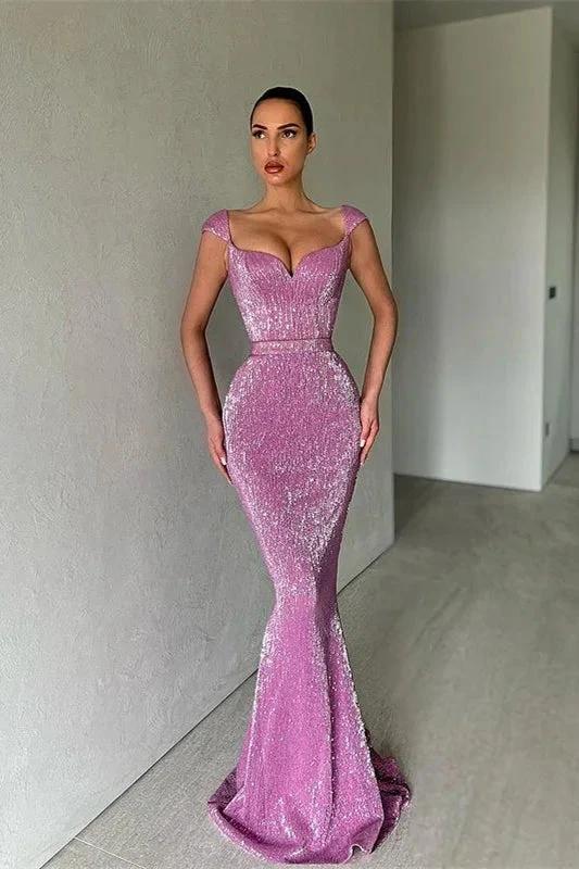 Designer Sequined Sleeveless Mermaid Prom Dress - Image 2