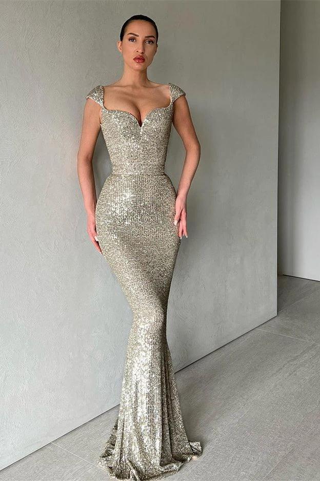 Designer Sequined Sleeveless Mermaid Prom Dress - Image 6