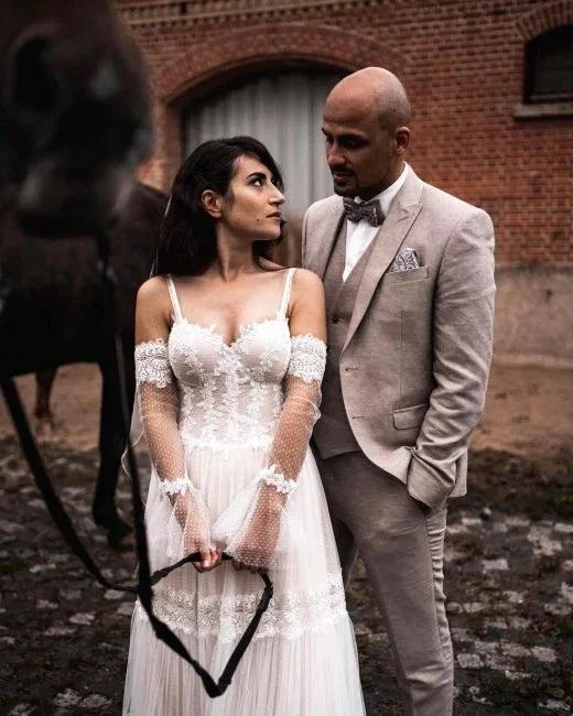 Designer Wedding Dresses With Lace | Sheath dresses wedding dresses - Image 2
