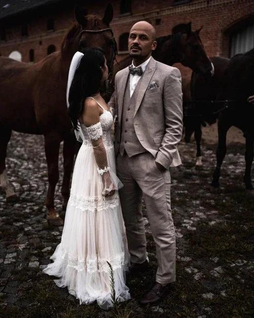 Designer Wedding Dresses With Lace | Sheath dresses wedding dresses - Image 6