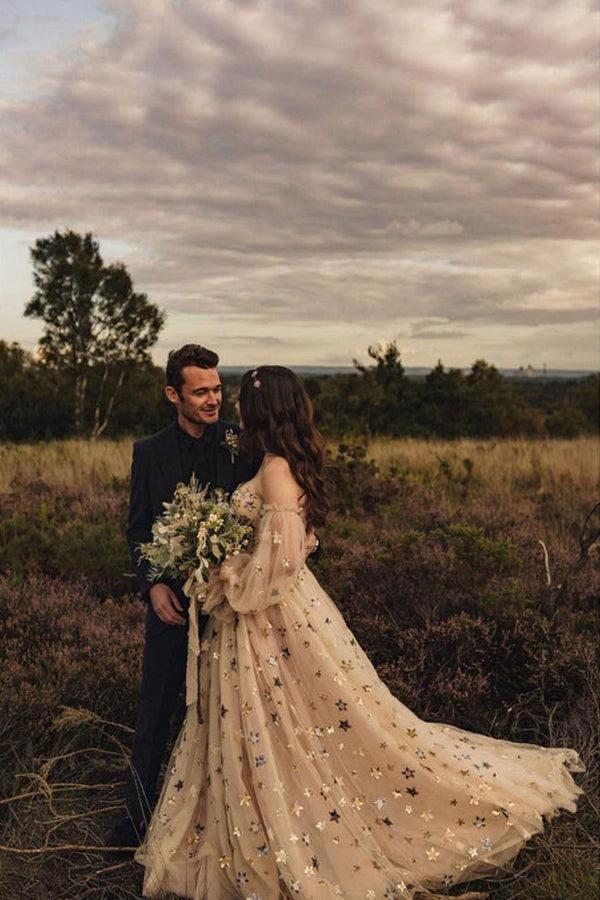Detachable Sleeves Sweetheart Neckline Sequin Lace A-line Wedding Dresses WD596 - Image 2