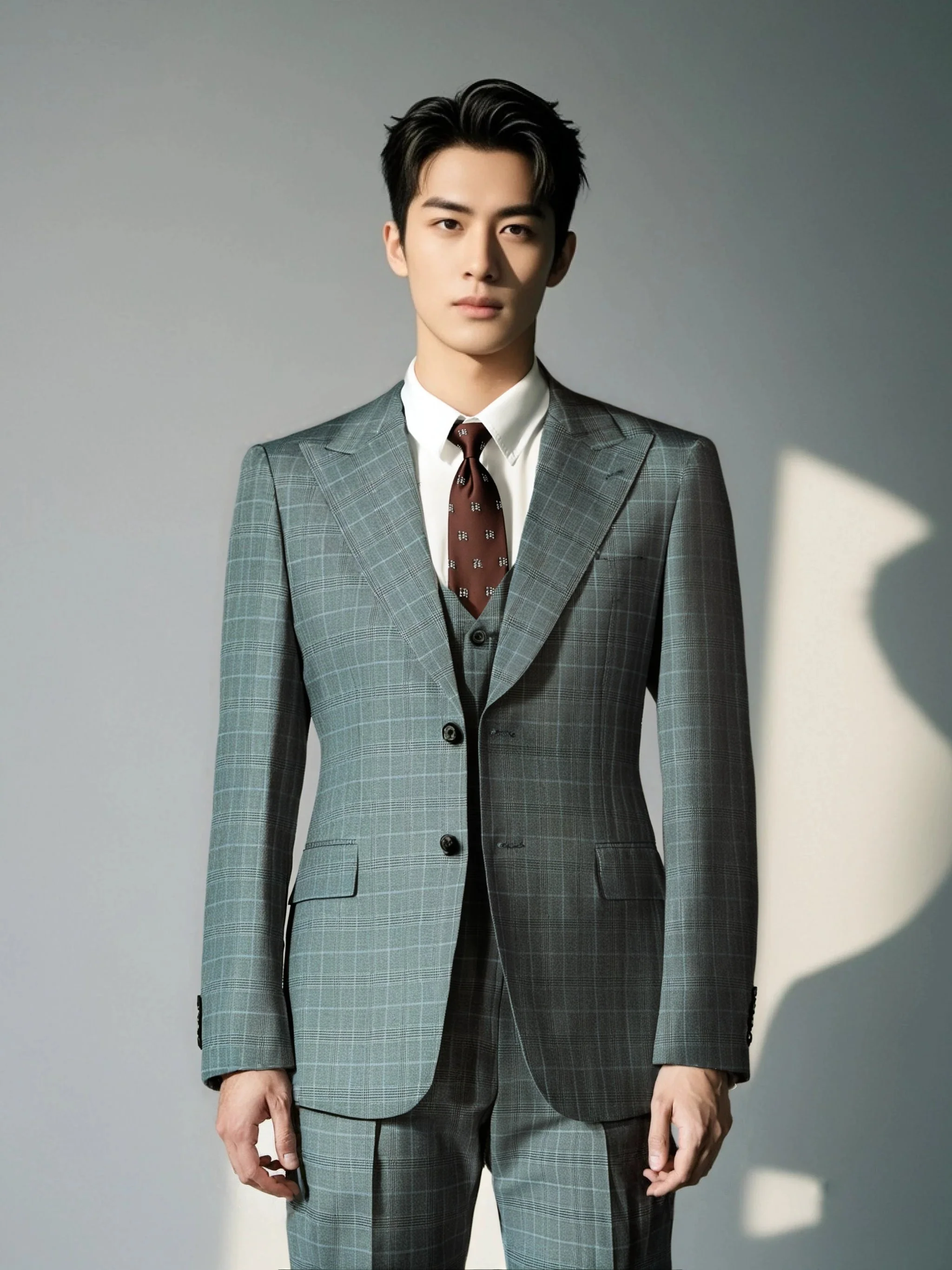 Diberon Mens Three Piece Slim Wedding Suit For Groom And Groomsmen - Image 5