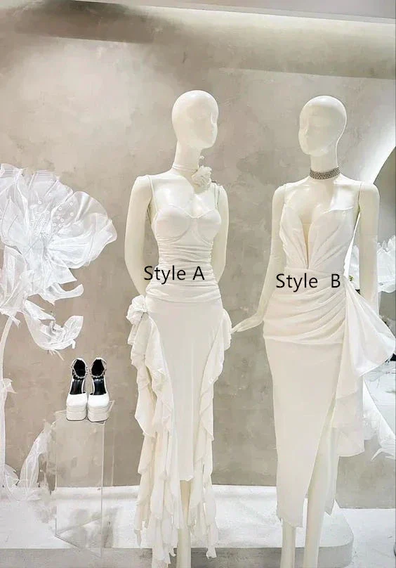 Different Style White Prom Dress,White Evening Dress Y1930 - Image 2