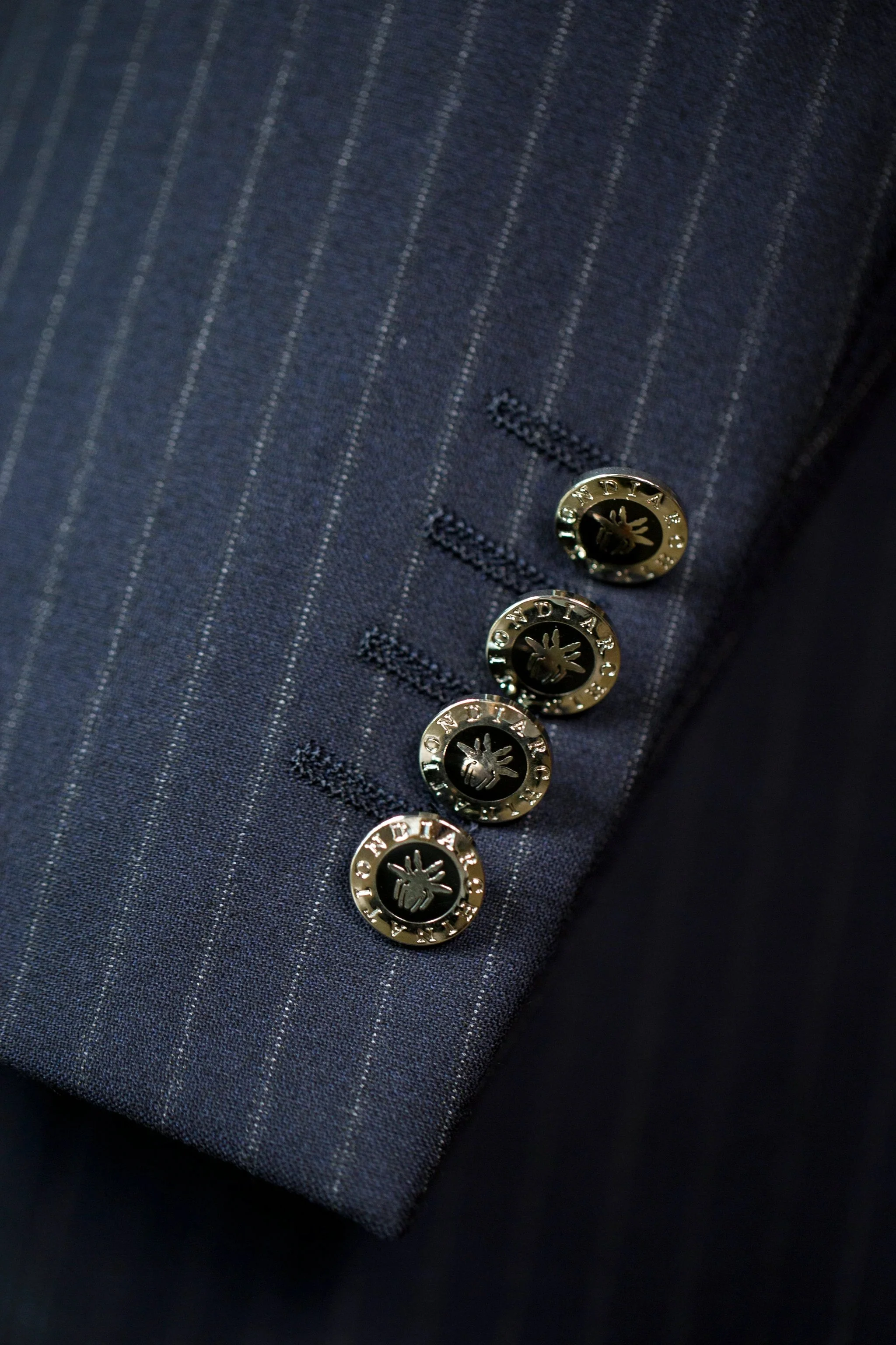 Double Breasted Pinstripe Wool Suit for Groom and Business Formal - Image 3
