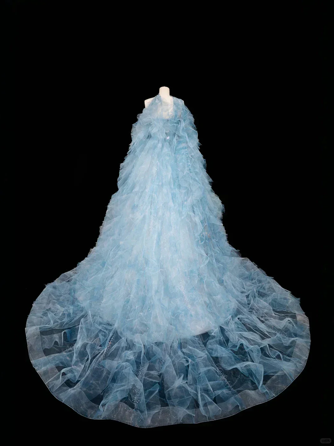 Dream Blue Tulle Beaded A Line Prom Dress Long Evening Dress Y8691 - Image 5