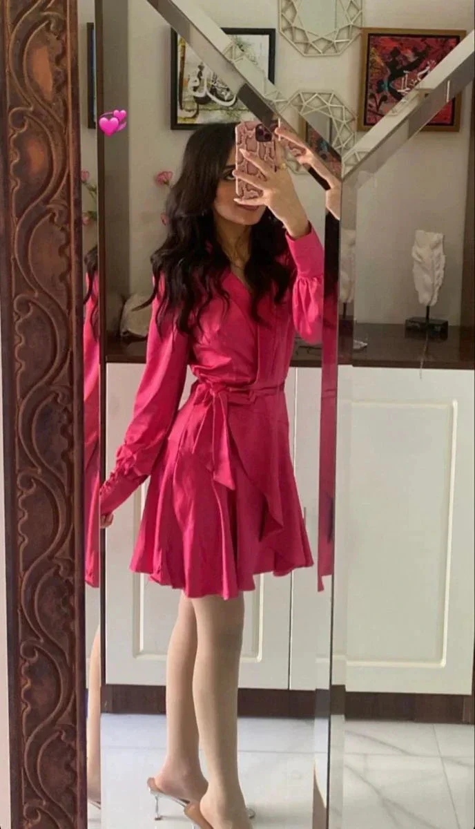 Elegant A-line Long Sleeves Party Dress Homecoming Dress Y5678 - Image 2
