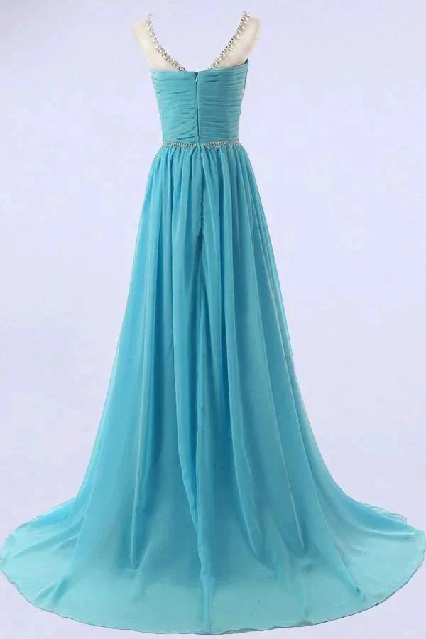 Elegant A-line Scoop Bridesmaid/Prom Dresses with Beading  PG 206 - Image 3