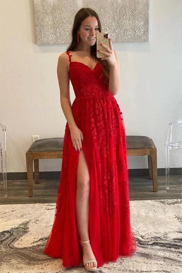 Elegant A Line Sweetheart Neck Tulle Lace Off Shoulder Long Prom Dress PSK423 - Image 4