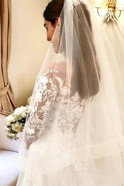 Elegant A Line Wedding Dresses With Sleeves Wedding dresses with lace - Image 4