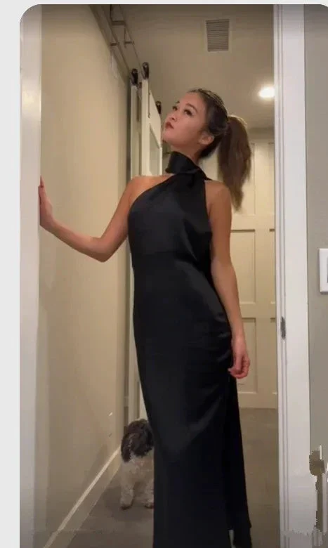 Elegant Black Backless Long Prom Dress Black Evening Dress Y7426 - Image 2