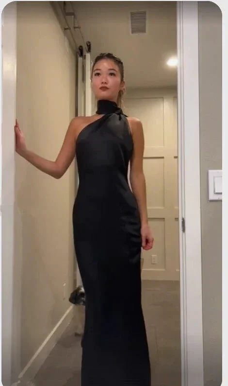 Elegant Black Backless Long Prom Dress Black Evening Dress Y7426 - Image 3