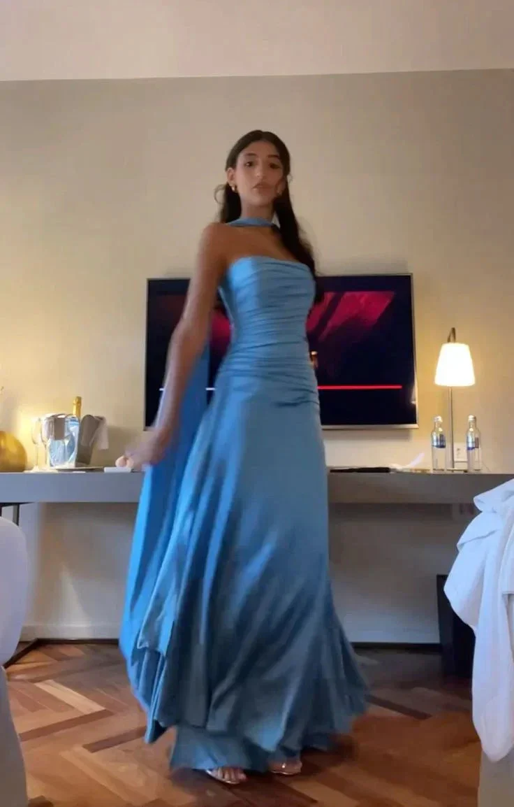 Elegant Blue Prom Dress Chic Blue Evening Dress Y7442 - Image 2