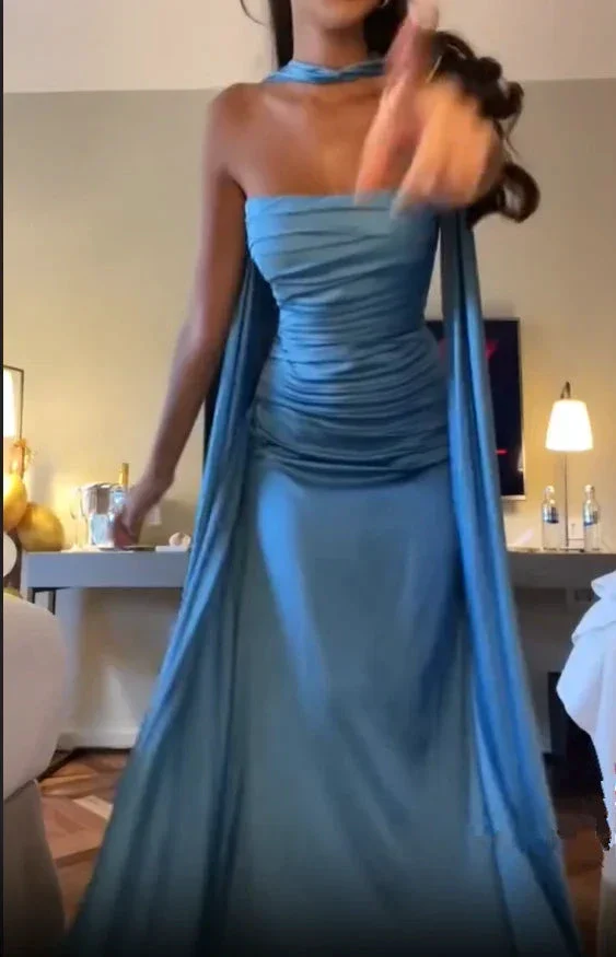 Elegant Blue Prom Dress Chic Blue Evening Dress Y7442 - Image 4