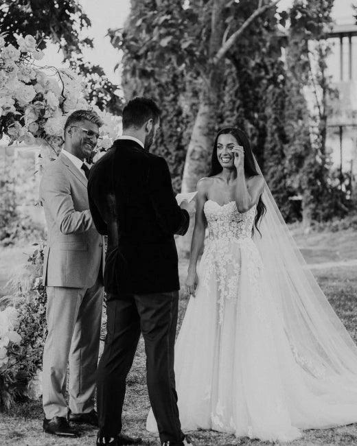 Elegant Boho A-Line Sleeveless Wedding Dresses with Lace - Image 5