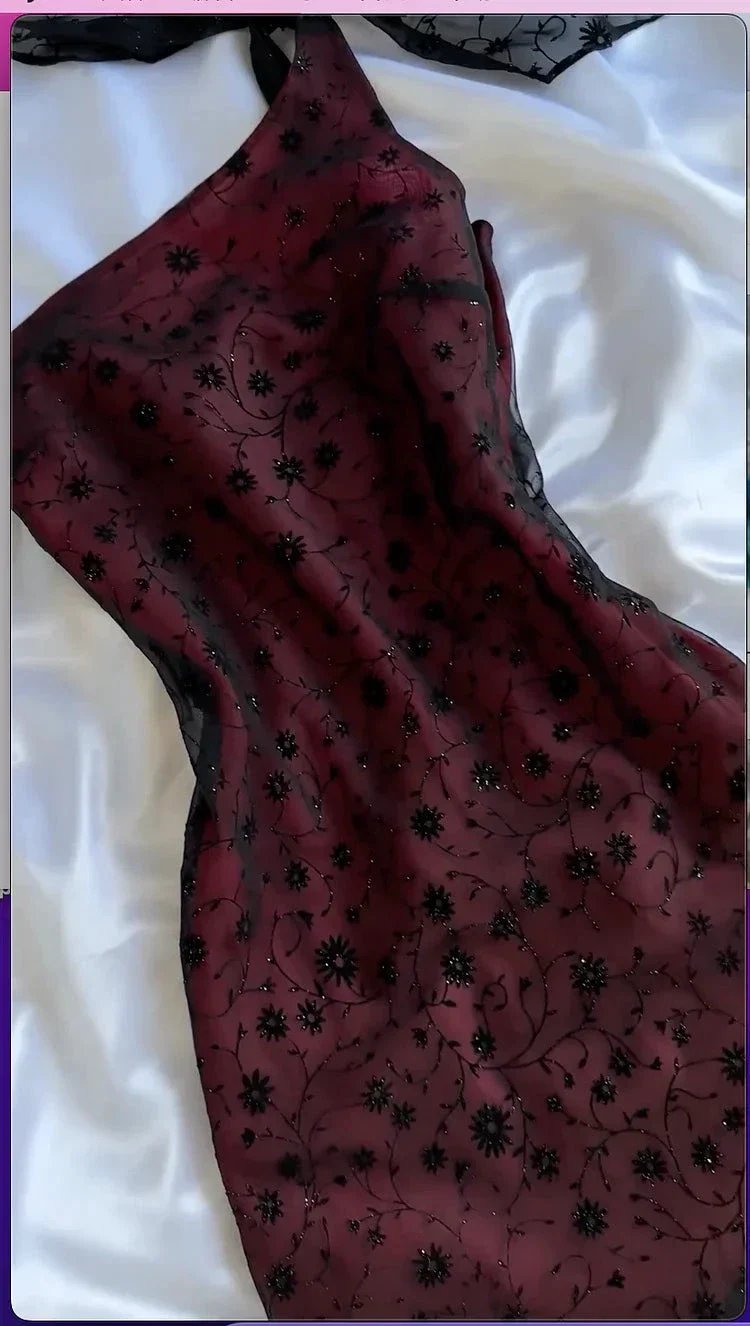 Elegant Burgundy One Shoulder Mermaid Evening Dress Formal Prom Dress Y8296 - Image 2