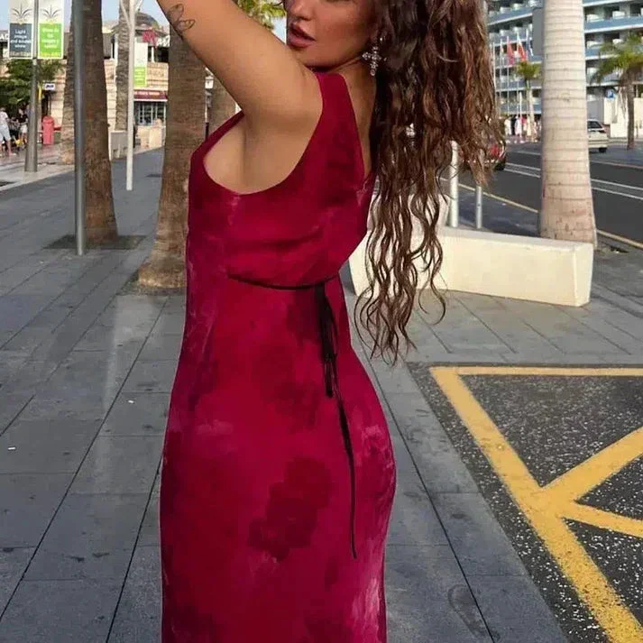 Elegant Deep V Neck Print Floral Evening Dress Prom Gown Y4548 - Image 7
