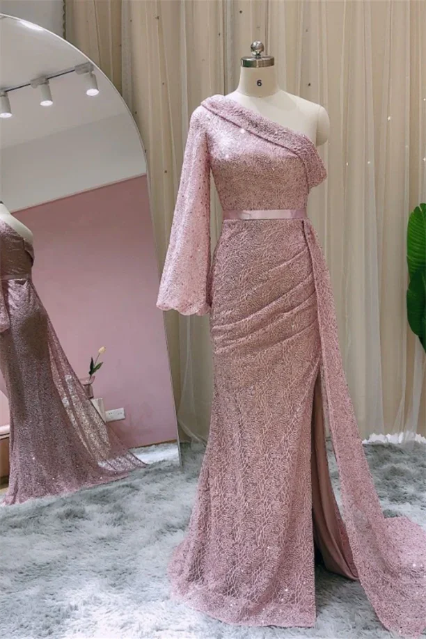 Elegant evening dresses with sleeves - Image 2