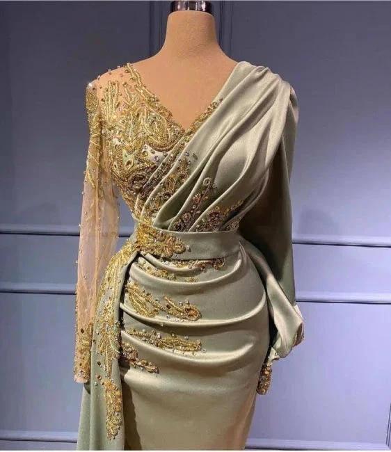 Elegant Evening Dresses with Sleeves Long Prom Dresses - Image 2