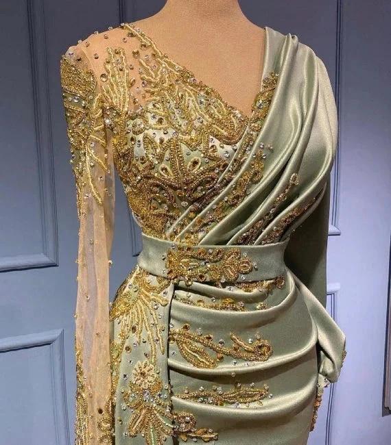 Elegant Evening Dresses with Sleeves Long Prom Dresses - Image 3