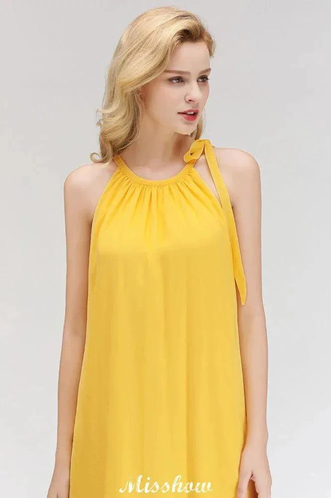 Elegant Halter Simple Sleeveless Evening Dresses Knee Length - Image 6
