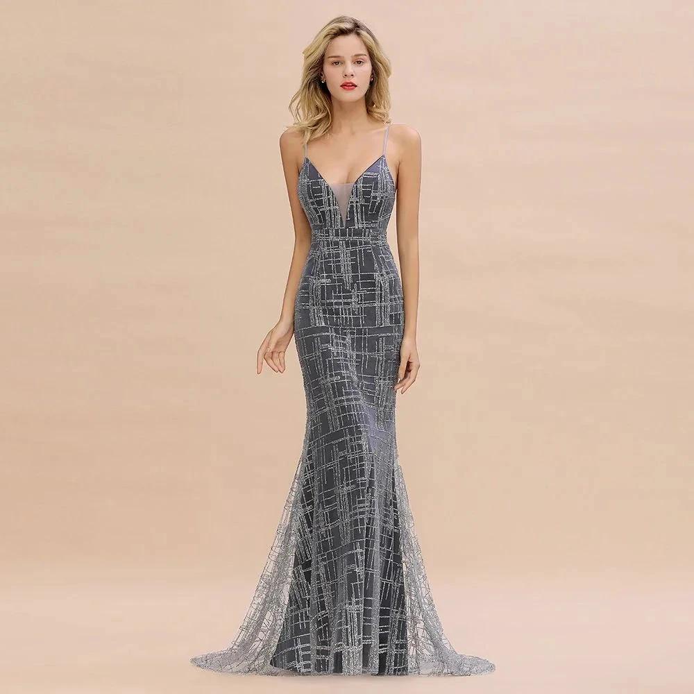 Elegant Mermaid Sleeveless Long Evening Dress - Image 2