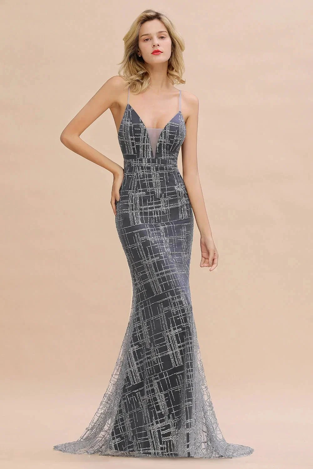 Elegant Mermaid Sleeveless Long Evening Dress - Image 4