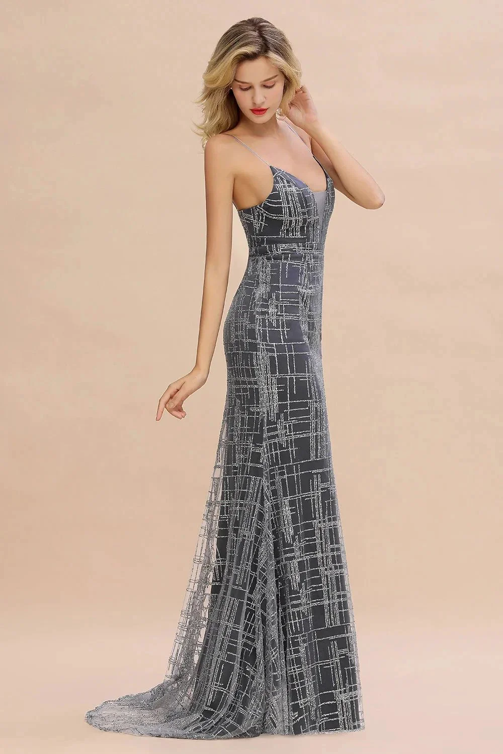 Elegant Mermaid Sleeveless Long Evening Dress - Image 6