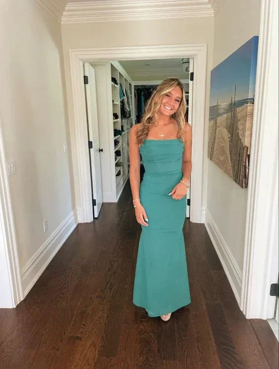 Elegant Mermaid Sleeveless Prom Dress Mermaid Evening Dress Y6818 - Image 2