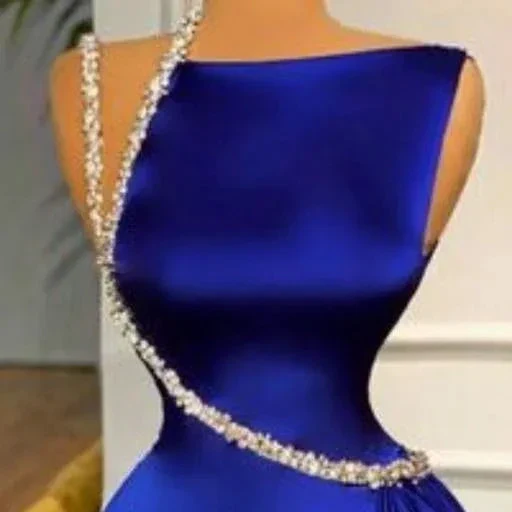 Elegant Modest Royal Blue Evening Dresses Y4193 - Image 3