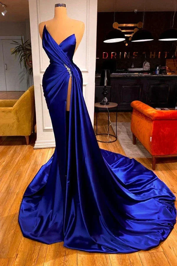 Elegant Modest Royal Blue Evening Dresses Y4193 - Image 4