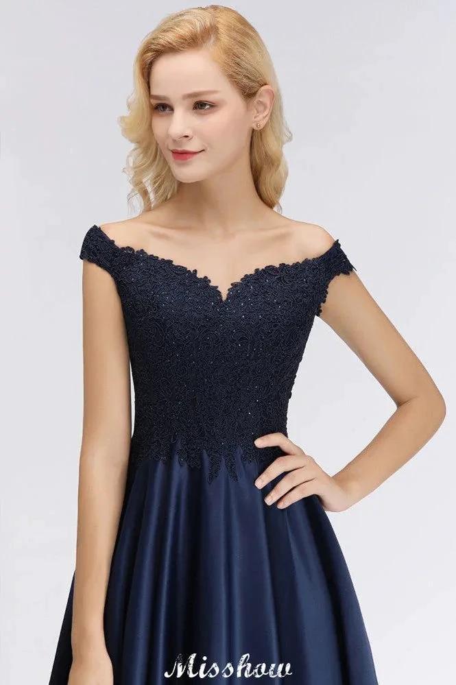 Elegant Off-the-Shoulder Ruffles Beads Prom Dresses | A-Line Sleeveless Evening Dresses - Image 3