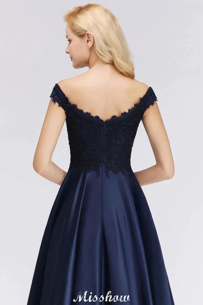 Elegant Off-the-Shoulder Ruffles Beads Prom Dresses | A-Line Sleeveless Evening Dresses - Image 5