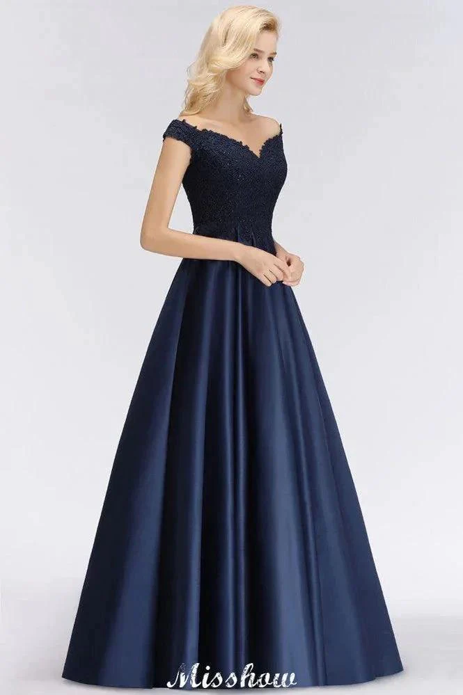 Elegant Off-the-Shoulder Ruffles Beads Prom Dresses | A-Line Sleeveless Evening Dresses - Image 6