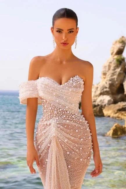 Elegant One Shoulder Sweetheart Mermaid Wedding Dress - Image 2
