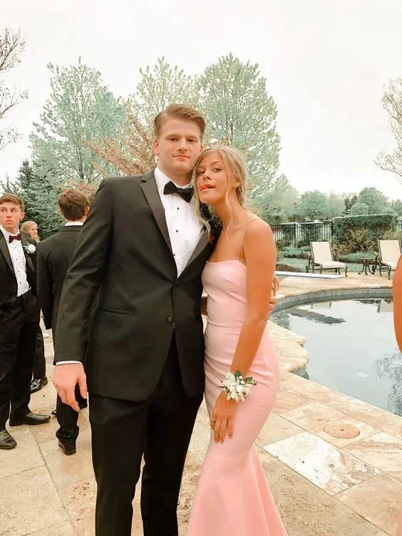 Elegant Pink Mermaid Prom Dress Pink Evening Dress Y5911 - Image 2