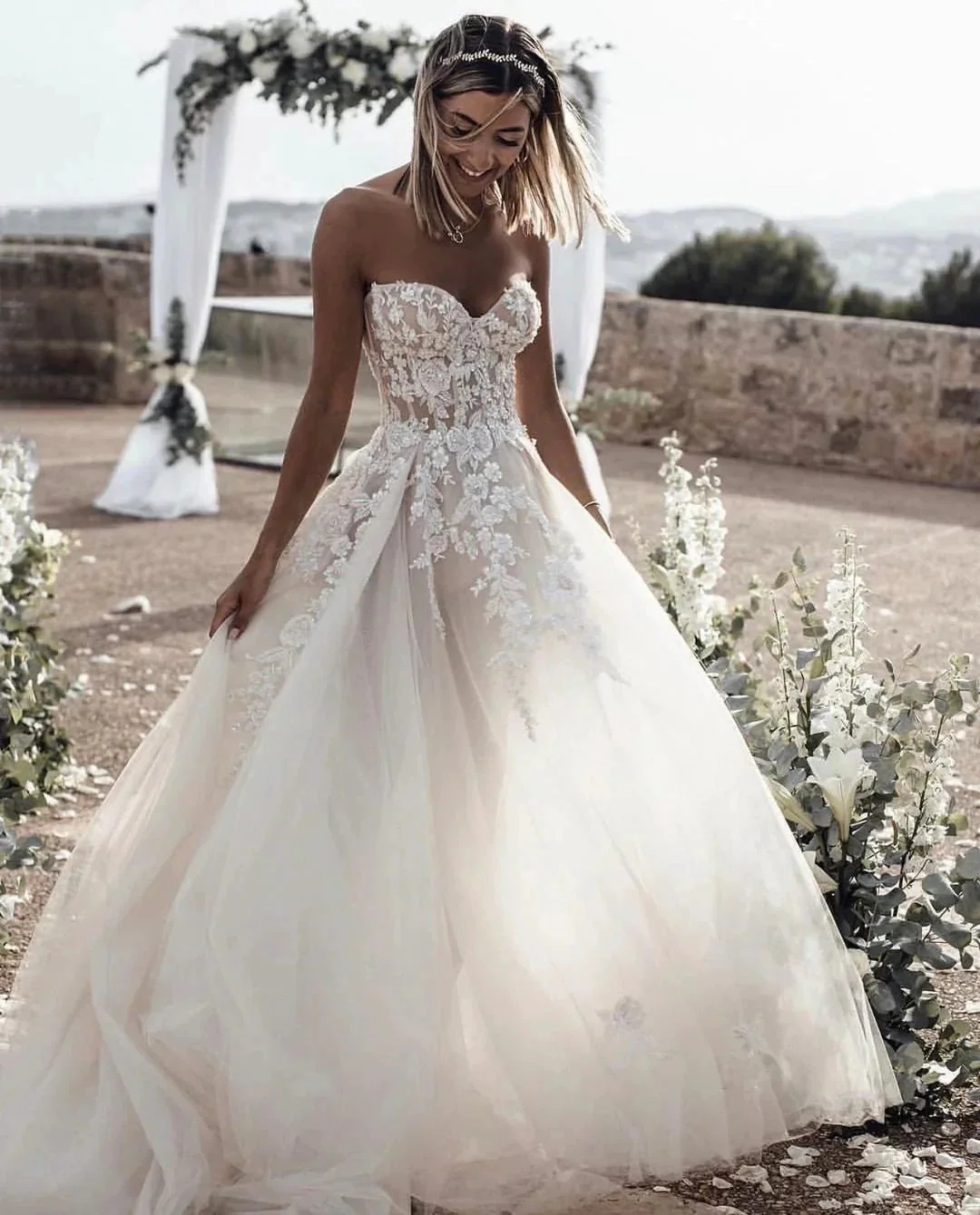 Elegant Princess A-Line Wedding Dresses with Lace - Image 5