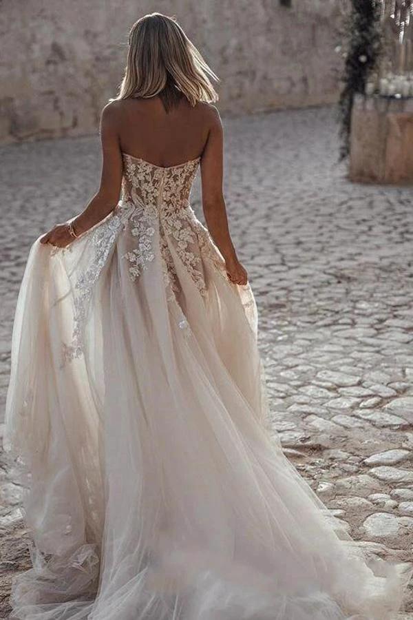 Elegant Princess A-Line Wedding Dresses with Lace - Image 8