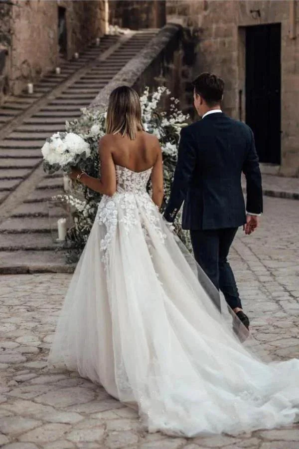 Elegant Princess A-Line Wedding Dresses with Lace - Image 9