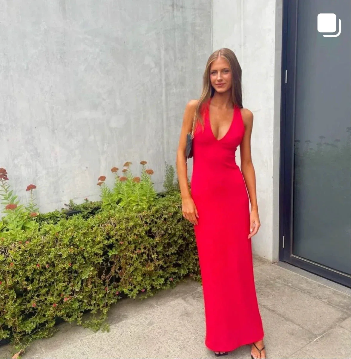 Elegant Red Sheath Prom Dress Red Evening Dress Y5208 - Image 2