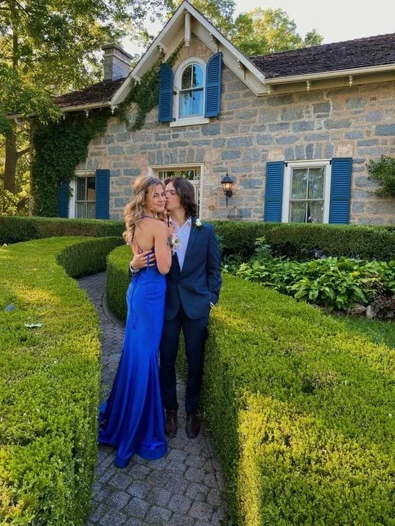Elegant Royal Blue Sheath Prom Dress,Classy Royal Blue Evening Dress Y4085 - Image 3