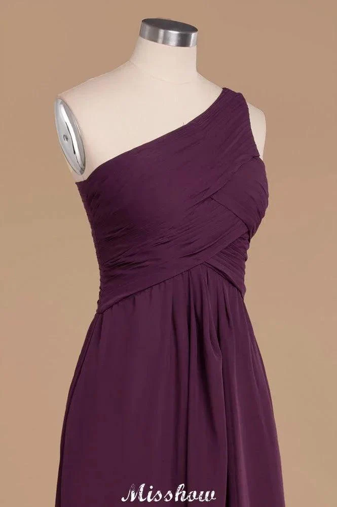 Elegant Ruffles One Shoulder Prom Dresses | A-Line Sleeveless Evening Dresses - Image 7