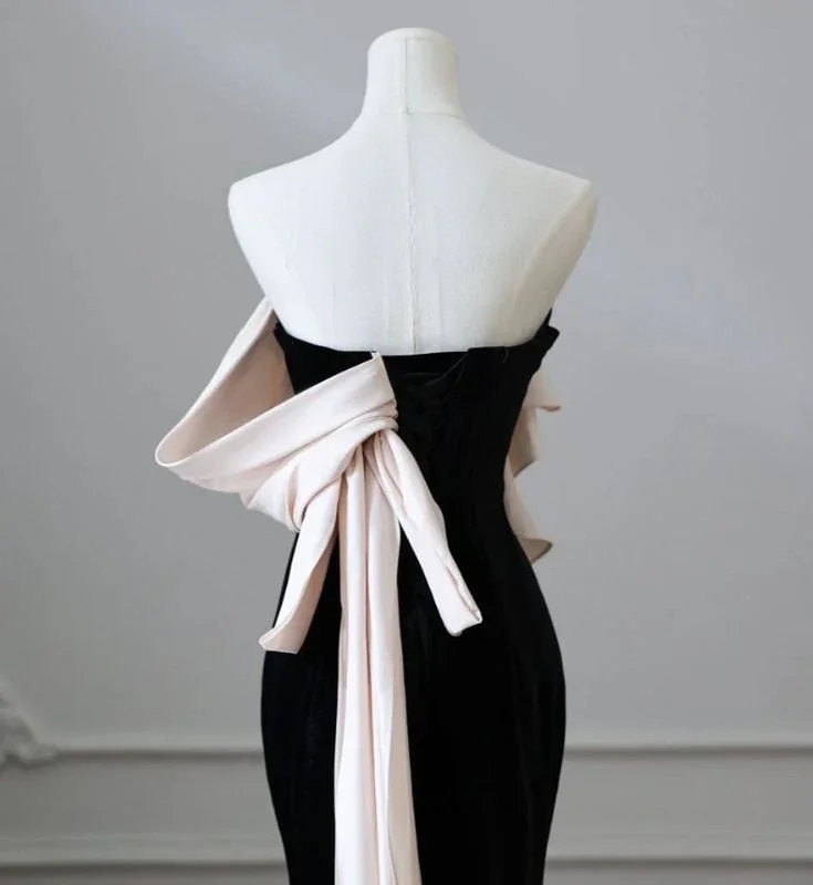 Elegant Satin Mermaid Train Formal Party Dress Prom Evening Dress Y6414 - Image 4